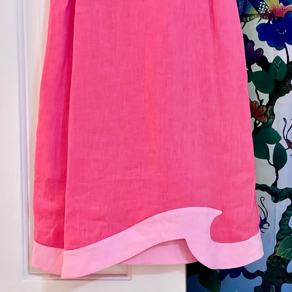 πΊπHPππΊ NWT Staud Allori Mini Dress Coral Paradise/Pearl Pink - Picture 11 of 16